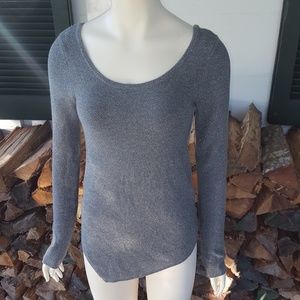 EXPRESS gunmetal gray with sparkles sweater